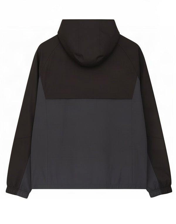 Adidas Mens Hooded Rain Jacket UK 40 Grande Preto Colourblock Poliéster