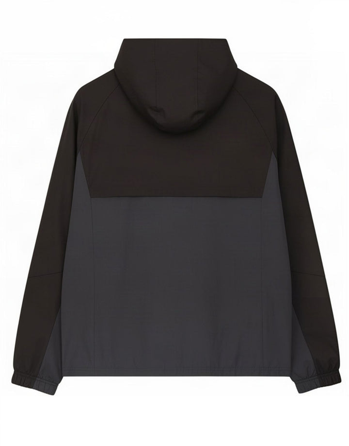 Adidas Mens Hooded Rain Jacket UK 40 Grande Preto Colourblock Poliéster