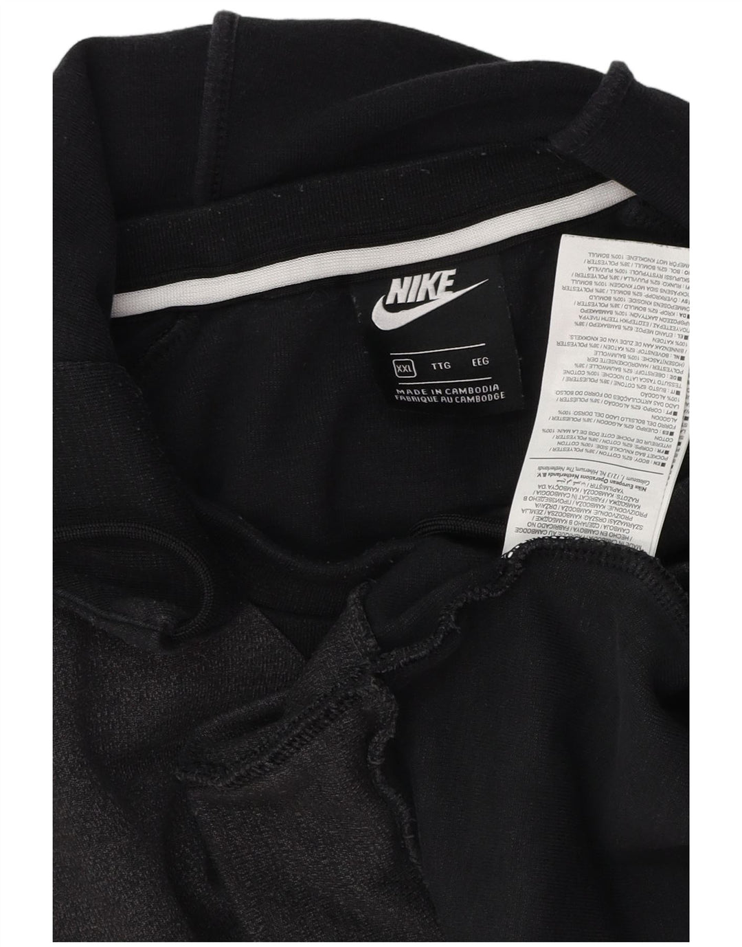 NIKE Mens Hoodie Jumper 2XL Cinza Colourblock Algodão