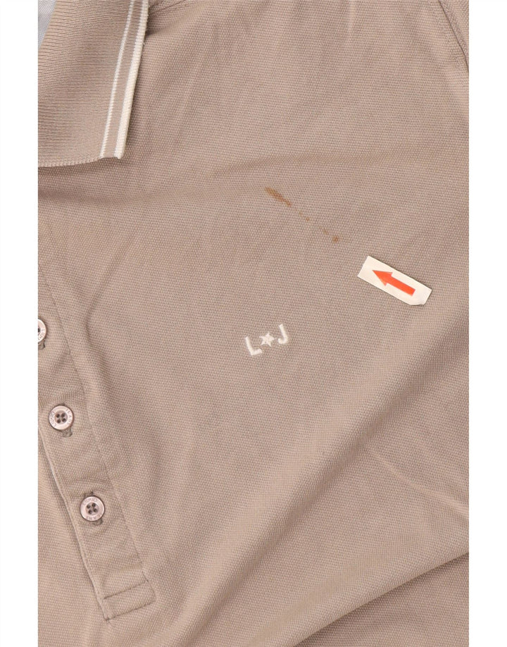 Camisa polo masculina Liu Jo algodão cinza médio