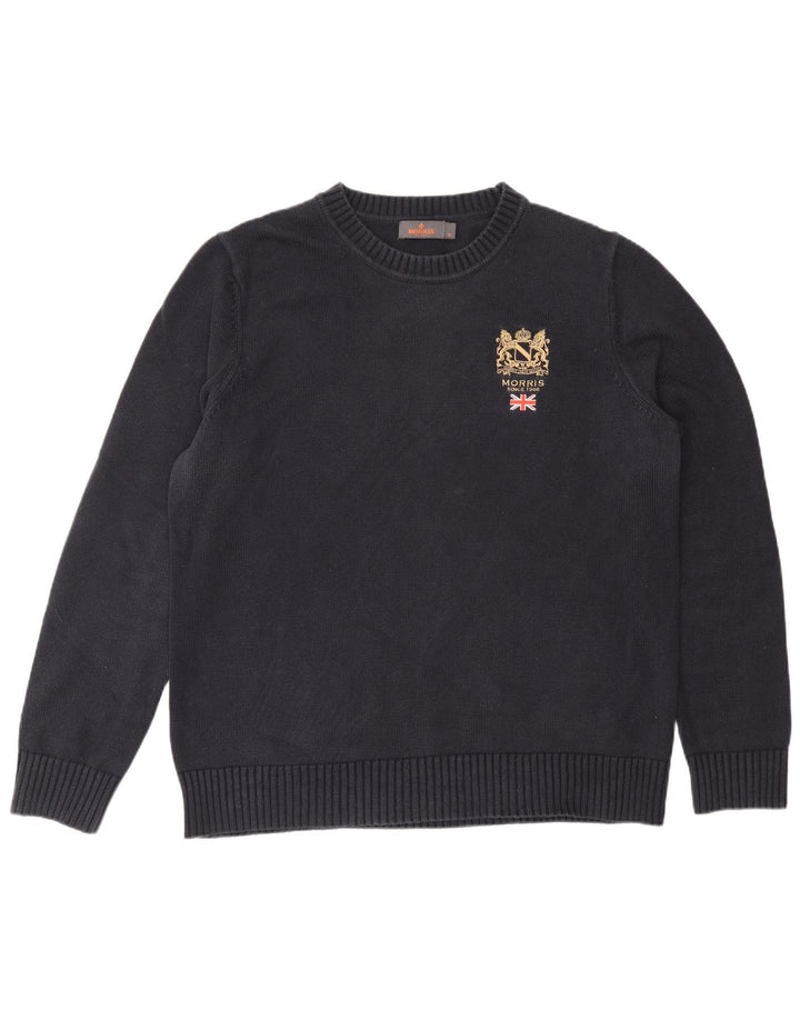 Suéter masculino Morris com gola redonda e algodão azul marinho médio