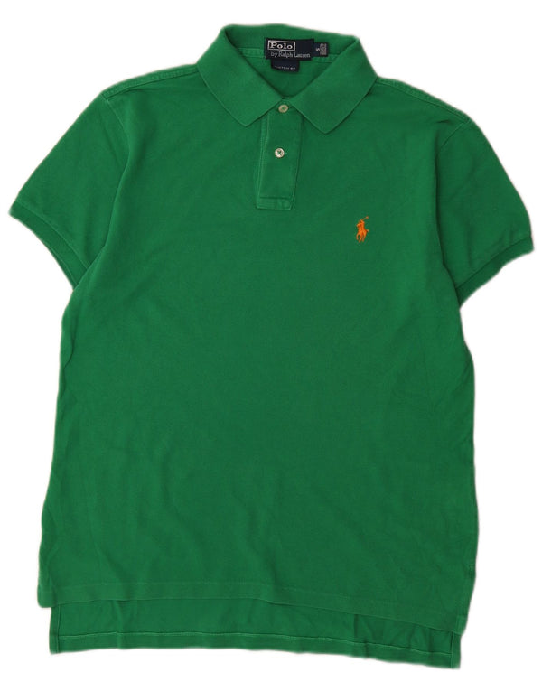 Polo Ralph Lauren Mens Custom Fit Camisa Pequena Algodão Verde