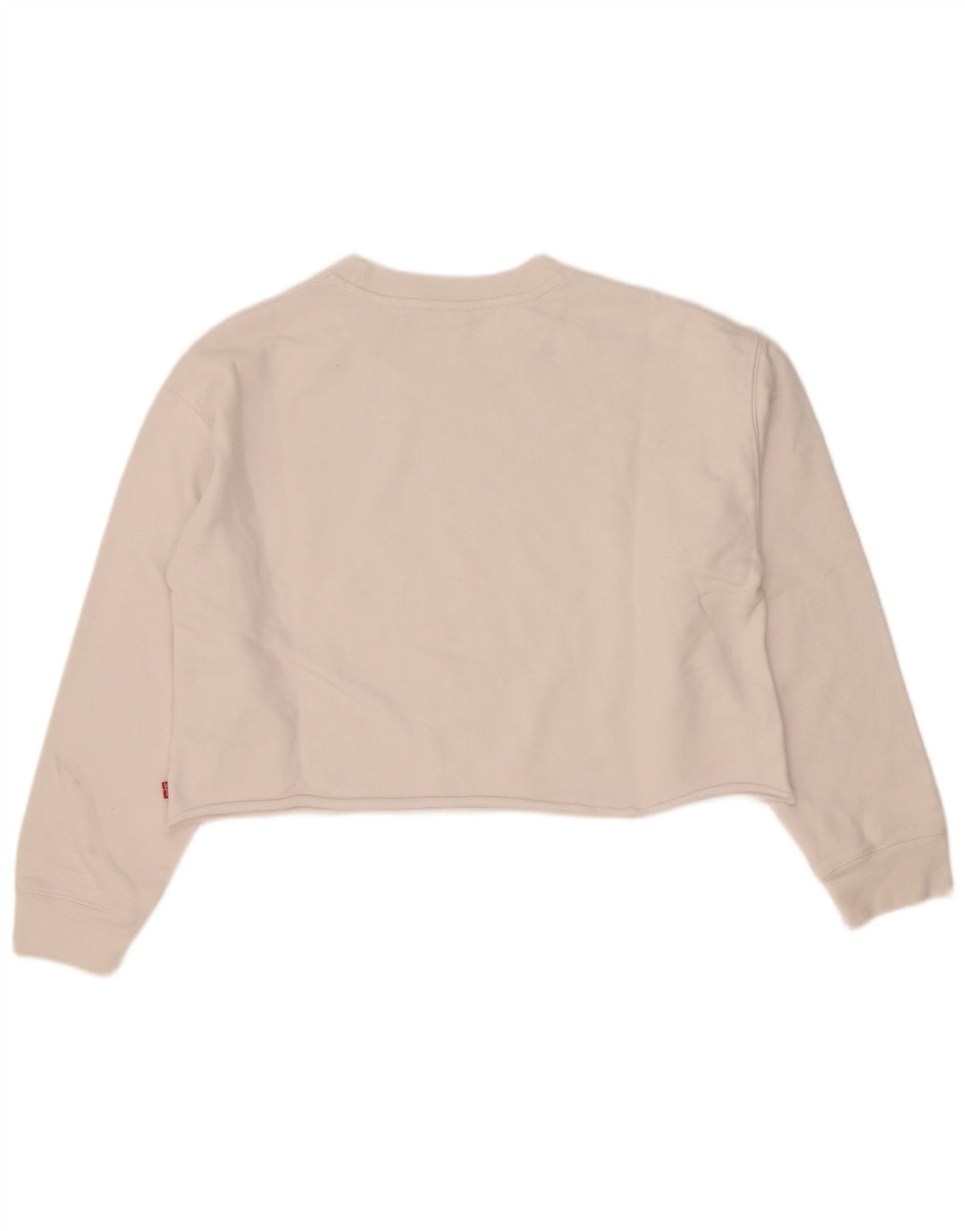 Levi's Womens Oversized Crop Graphic Moletom Jumper Reino Unido 10 Pequeno Branco