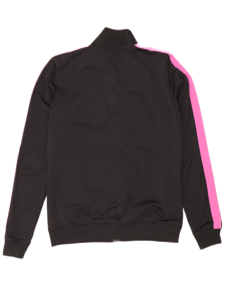 Nike Womens Tracksuit Top Jacket UK 12 Medium Black Colourblock Poliéster