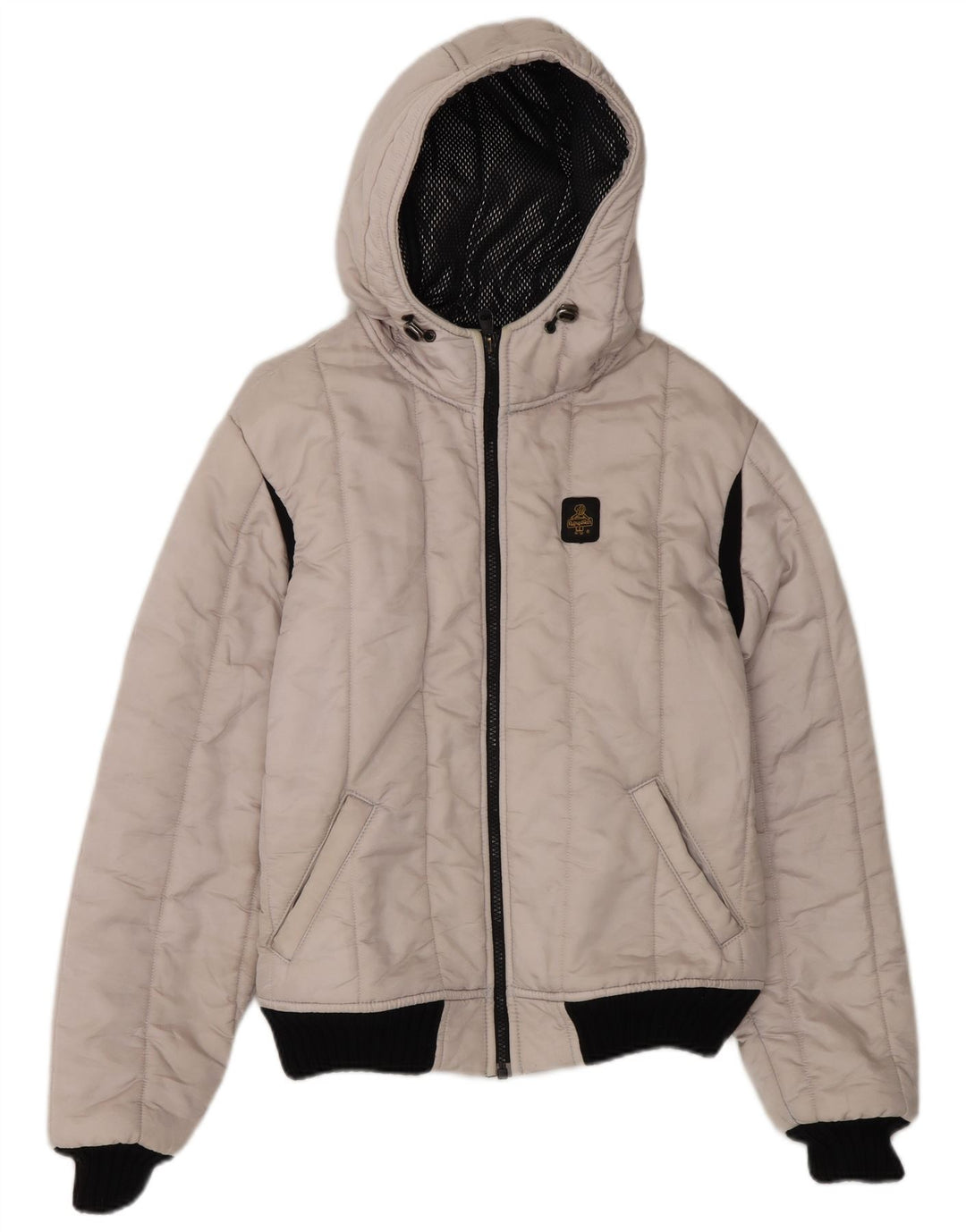 Jaqueta acolchoada com capuz para meninos Refrigiwear 13-14 anos off white poliamida