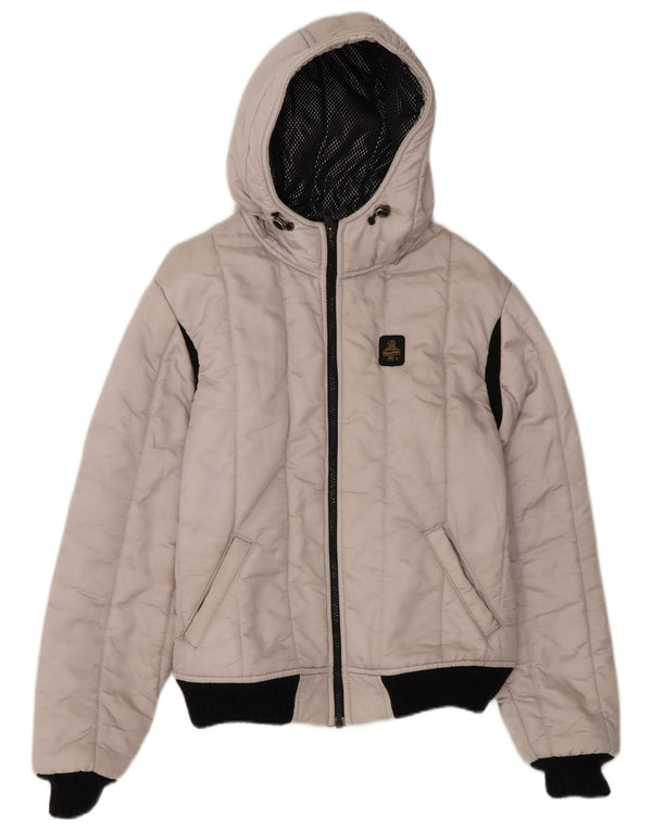 Jaqueta acolchoada com capuz para meninos Refrigiwear 13-14 anos off white poliamida