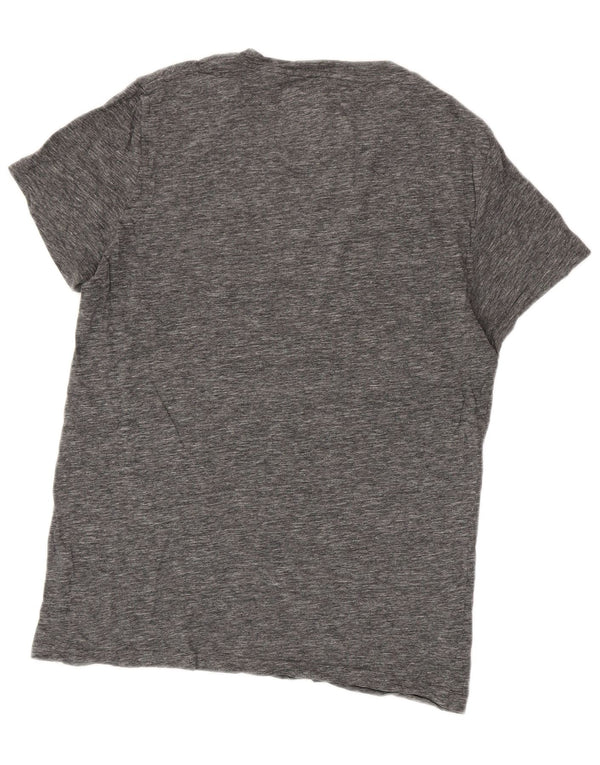 Camiseta masculina Jack Wills Top algodão manchado cinza médio
