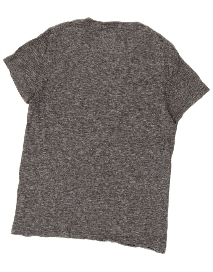 Camiseta masculina Jack Wills Top algodão manchado cinza médio