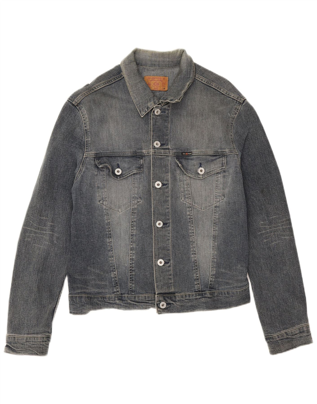 Jaqueta jeans masculina Energie UK 38 algodão azul médio