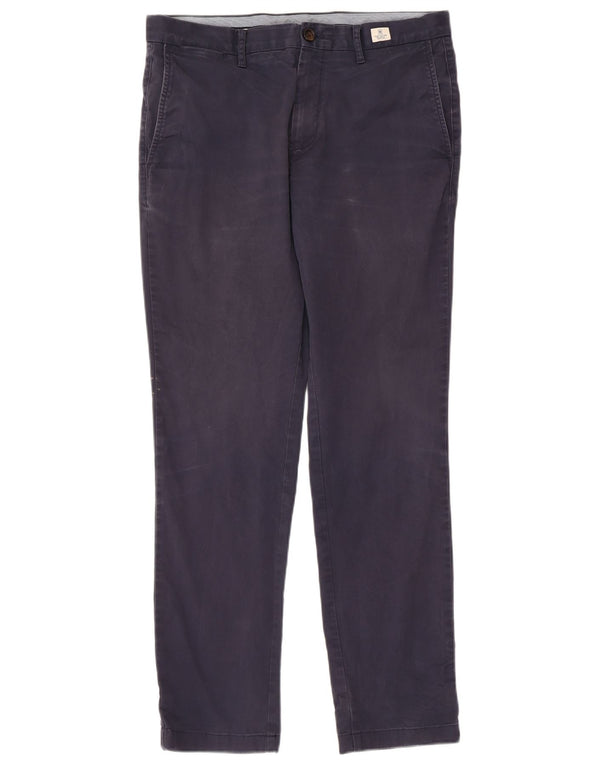 Tommy Hilfiger Mens Slim Chino Calças W33 L32 Azul Marinho Algodão