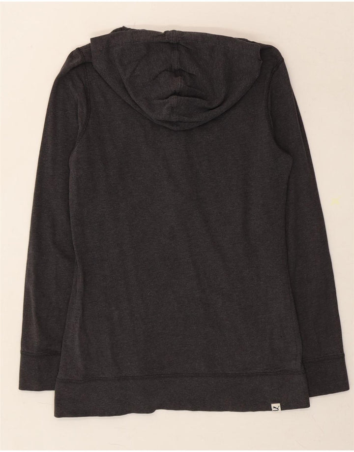 PUMA Womens Hoodie Jumper UK 12 Medium Grey Cotton Vintage Puma and Second-Hand Puma from Messina Hembry 