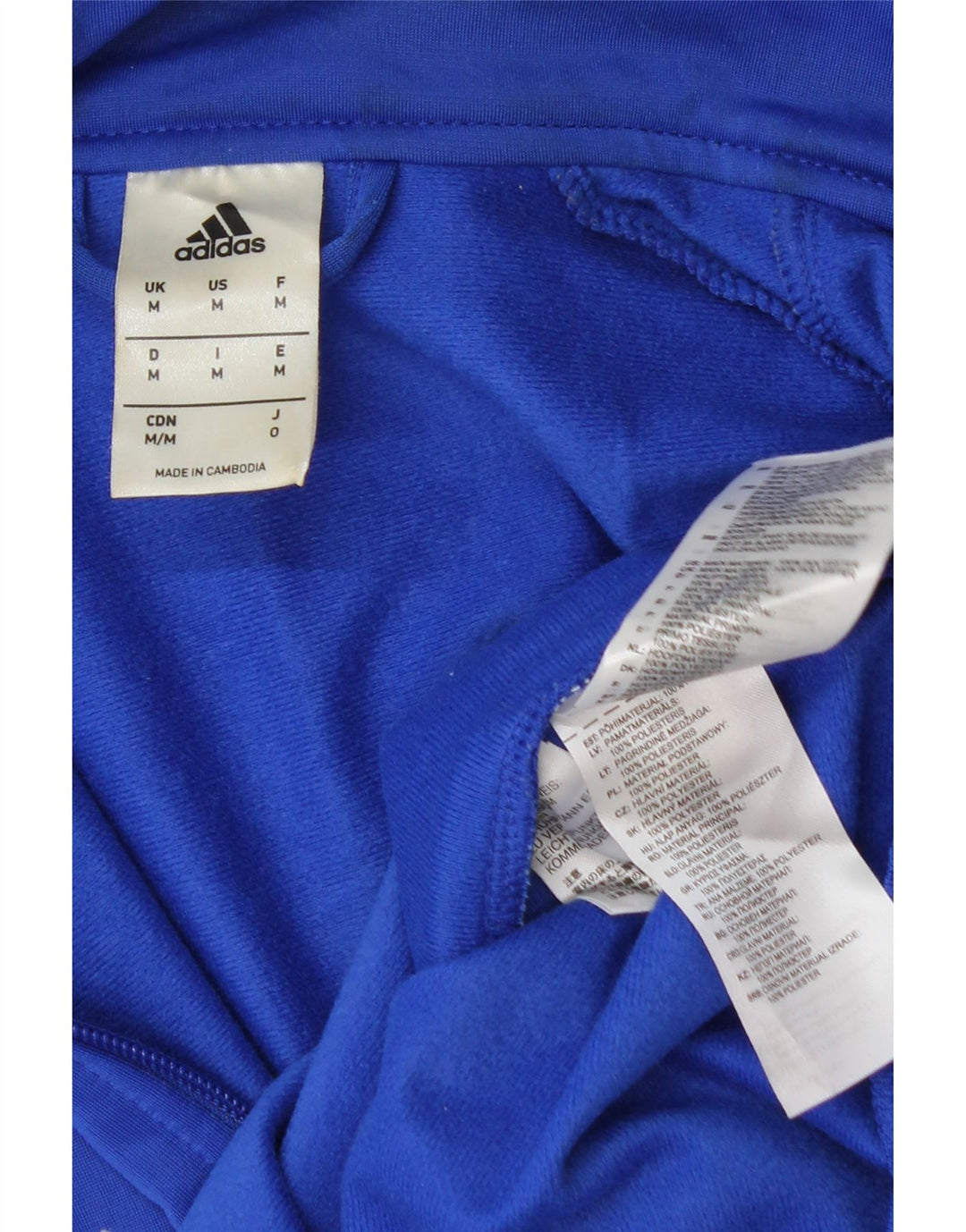 ADIDAS Mens Tracksuit Top Jacket Médio Azul Poliéster