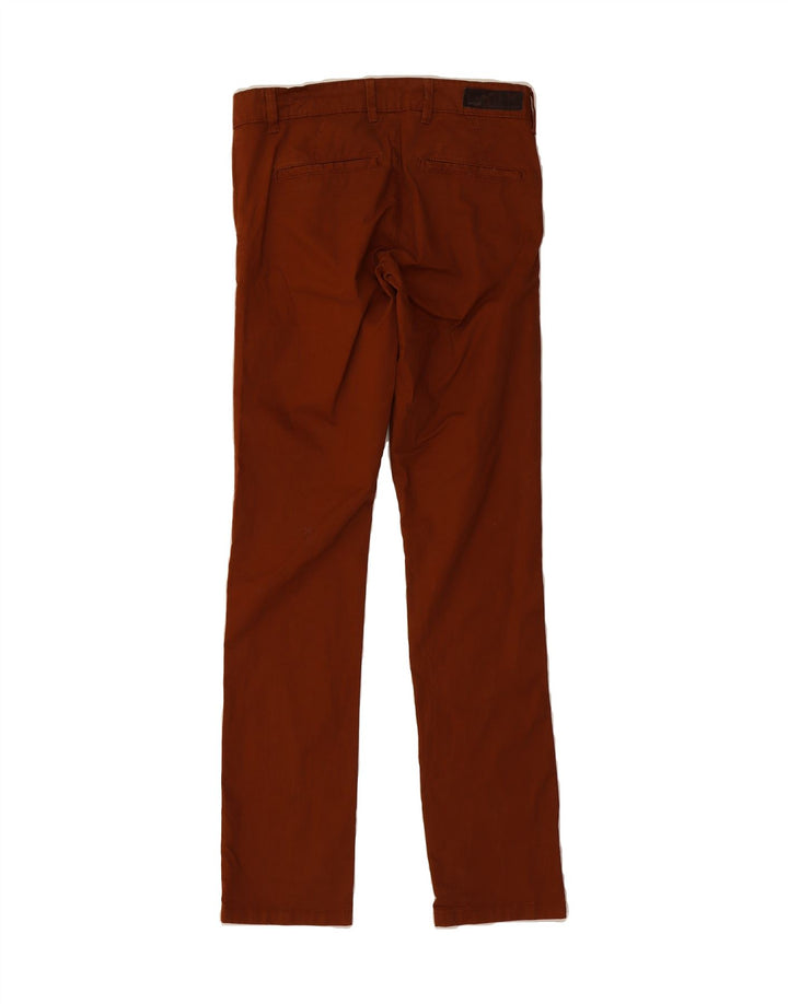 ZARA Mens Slim Chino Trousers W29 L35 Maroon Cotton Vintage Zara and Second-Hand Zara from Messina Hembry 