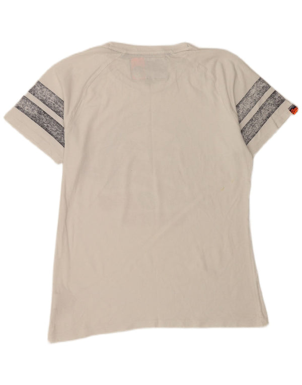 Superdry Mens Graphic T-Shirt Top Grande Algodão Branco