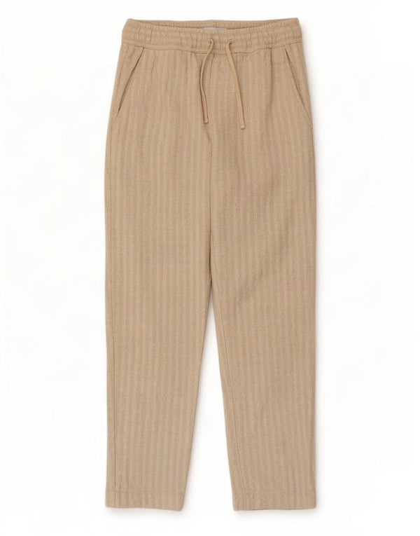 Calça Chino Cônica Feminina Zara Pequena W30 L28 Listrada Bege