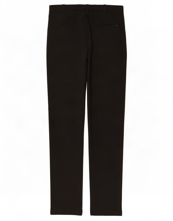 Marks & Spencer Womens Tapered Chino Trousers UK 14 Large W32 L29 Black
