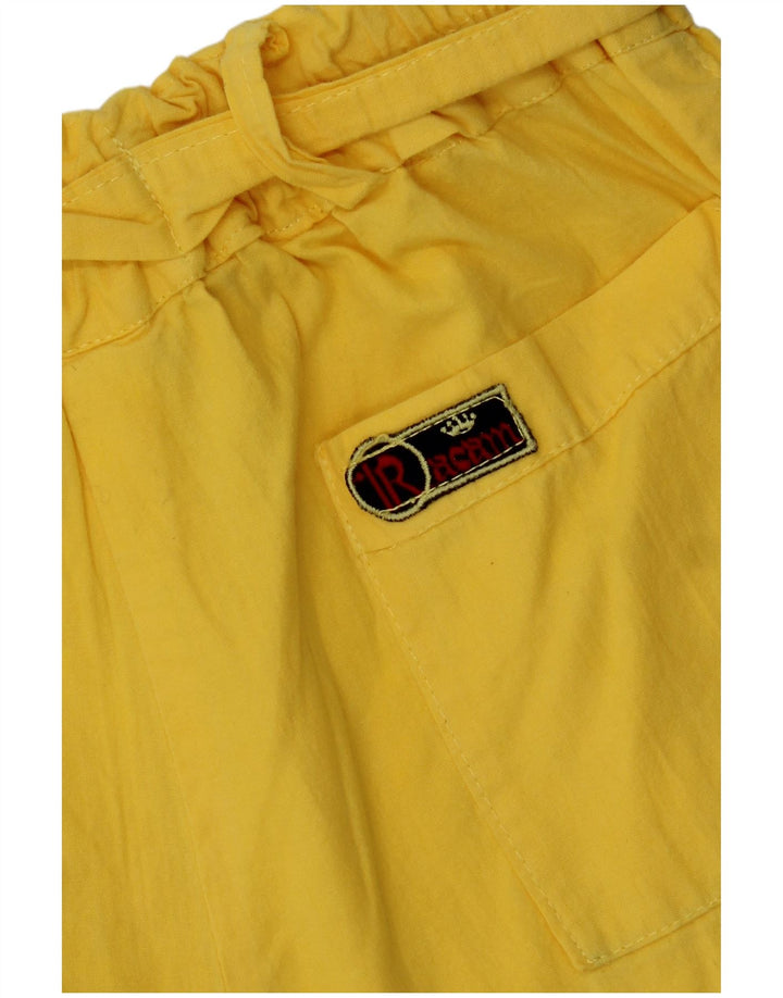 Shorts cargo feminino vintage W28 médio amarelo