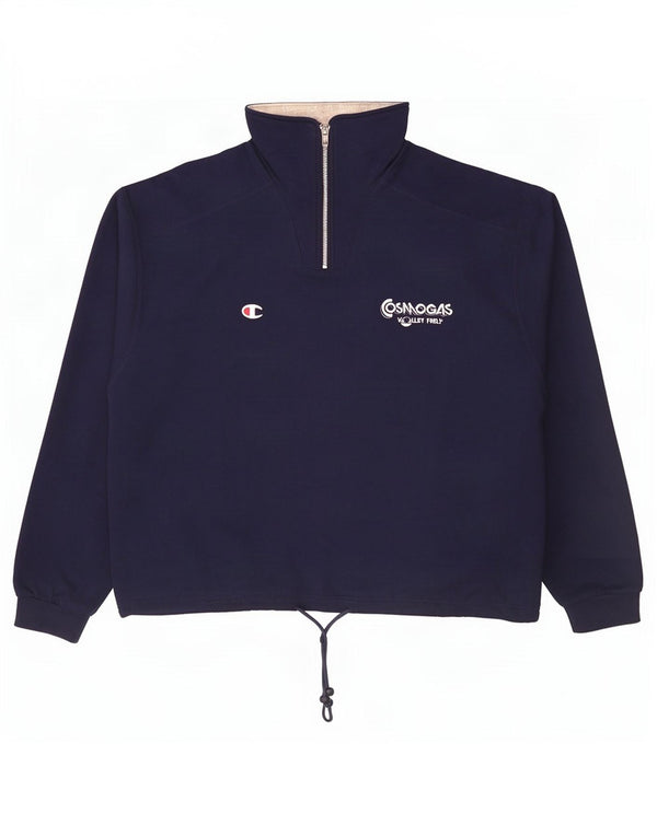 Moletom masculino Champion com zíper e gola em algodão azul marinho 2XL