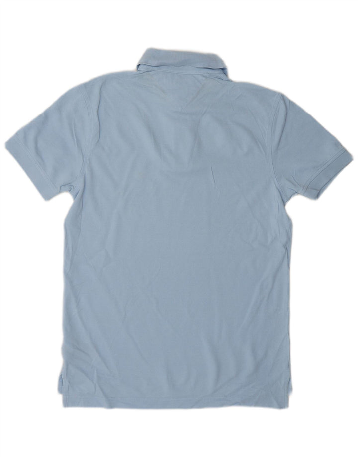 Camisa polo masculina Tommy Hilfiger pequena azul algodão