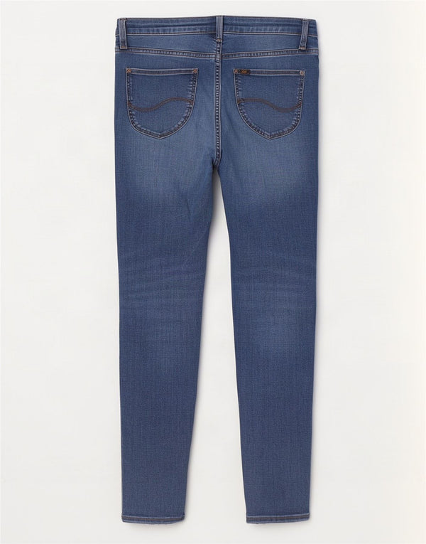 Lee Womens Scarlett Skinny Jeans W32 L28 Azul Algodão
