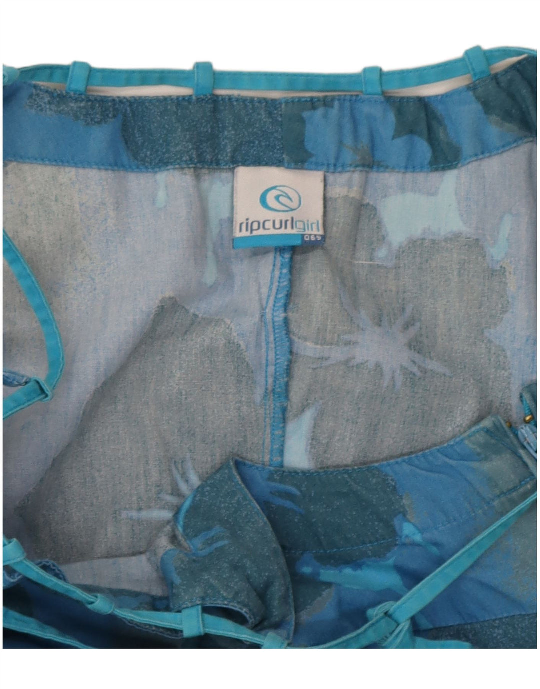 Vestido feminino Rip Curl frente única EU 38 algodão floral azul médio