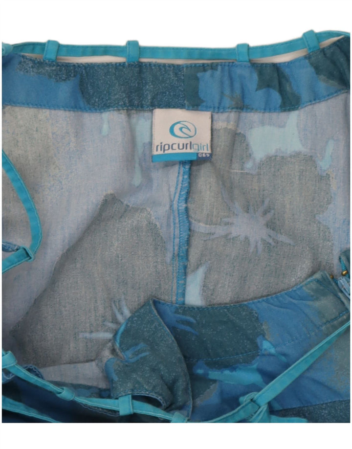 Vestido feminino Rip Curl frente única EU 38 algodão floral azul médio