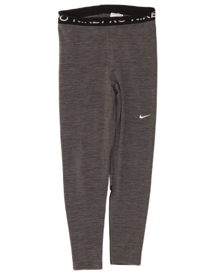 Leggings Nike Dri Fit Graphic UK 10 Pequenas Cinza Flecked Poliéster