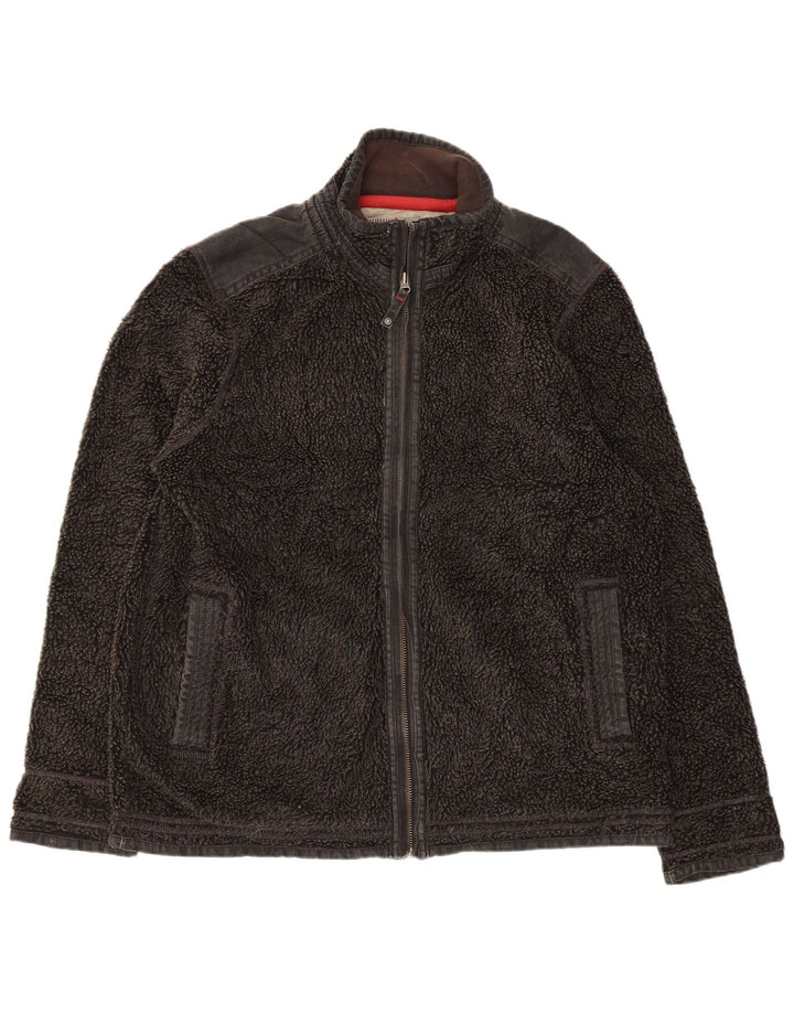 Jaqueta de lã masculina Fat Face UK 42 XL poliéster preto