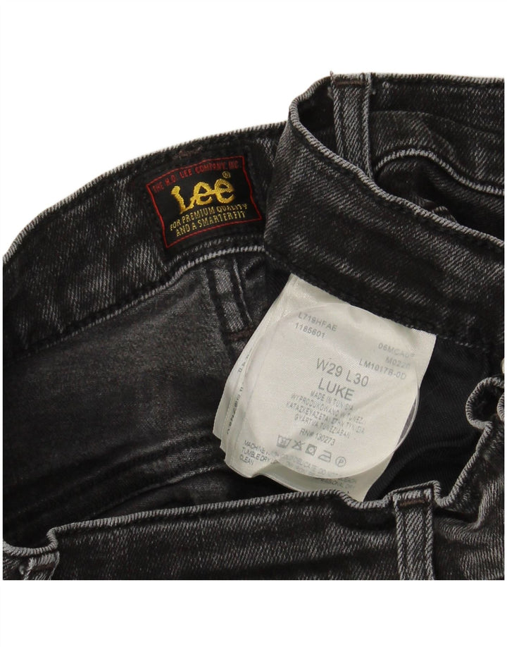 LEE Womens Luke Slim Jeans W29 L26 Algodão Cinza
