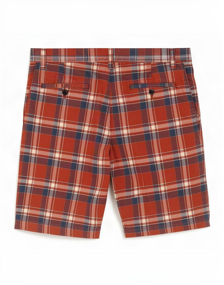 Dockers Mens Chino Shorts W34 Grande Algodão Xadrez Vermelho