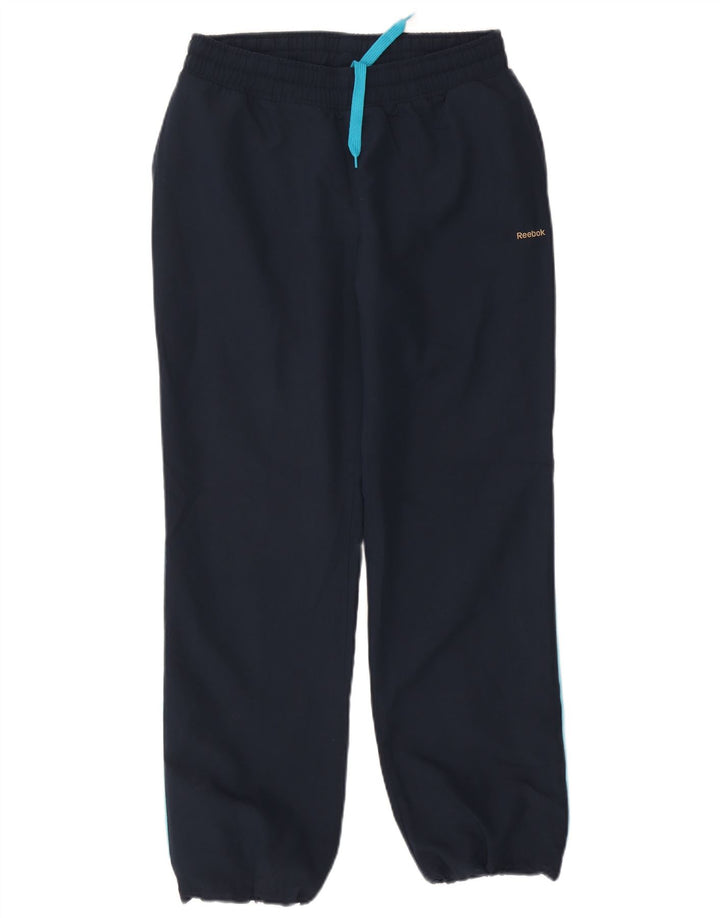 REEBOK Mens Calças de treino Joggers Médio Azul Marinho Poliéster