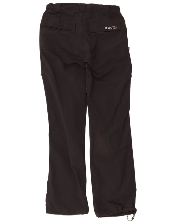 Calças cargo femininas retas Mountain Warehouse UK 10 Small W28 L35 Preto
