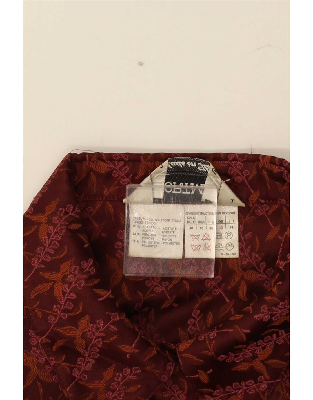 Jaqueta blazer feminina de manga curta Sportmax Reino Unido 12 marrom médio floral