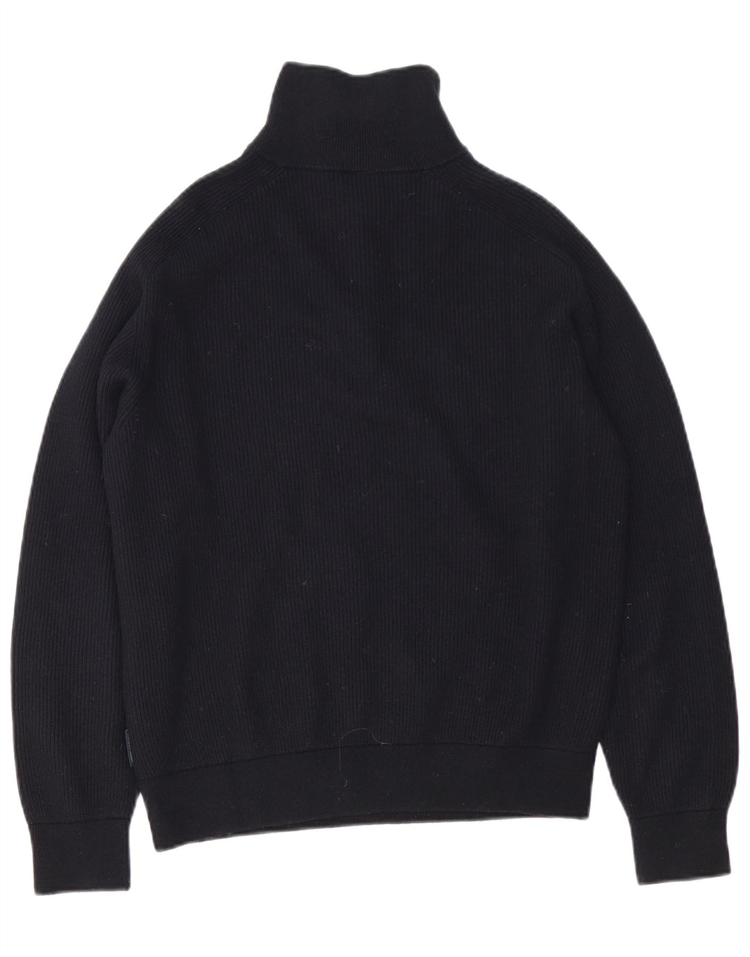 Suéter masculino Armani Exchange com zíper e gola alta de algodão preto