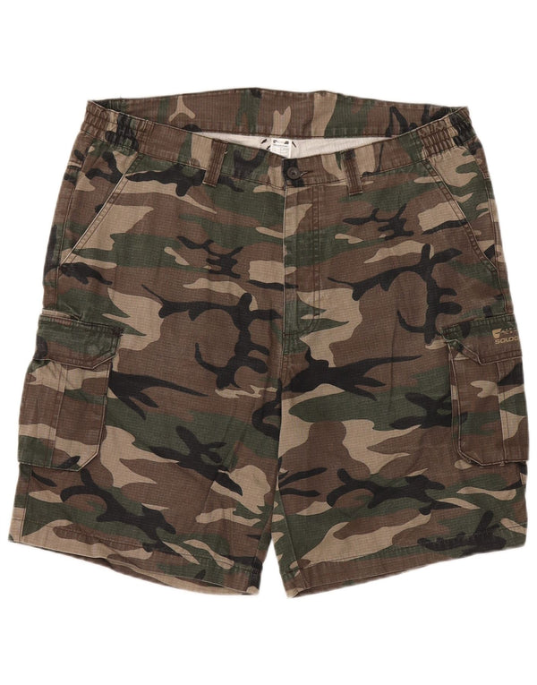 Solognac Mens Cargo Shorts XL W38 Algodão Marrom