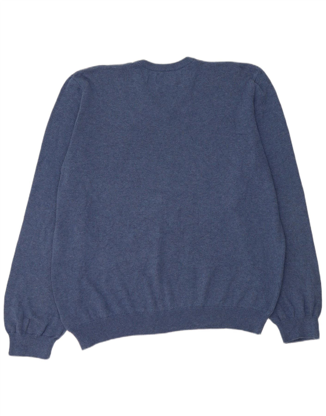 Suéter masculino Marks & Spencer com decote em V 2XL algodão azul