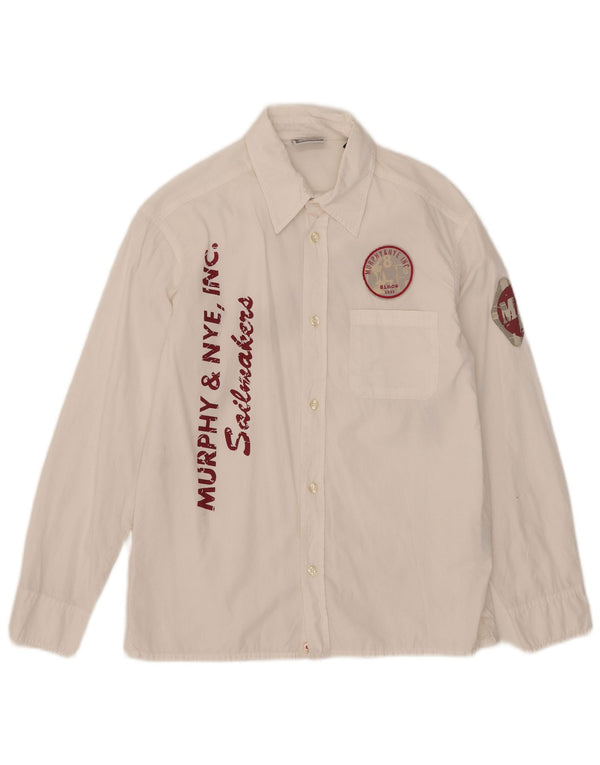 Camisa gráfica Murphy & Nye Boys Sailmakers 11-12 anos XL algodão branco