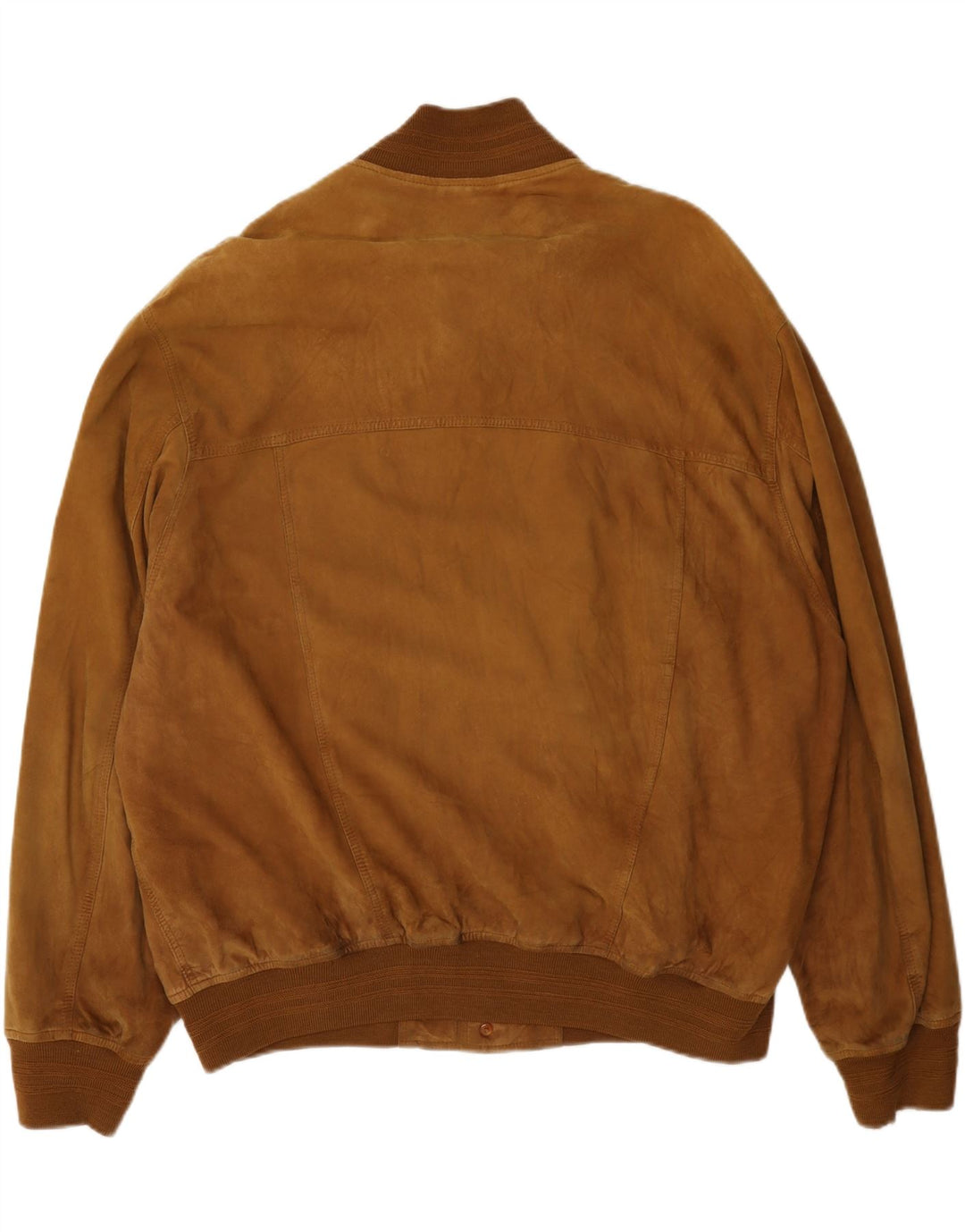 Jaqueta bomber masculina vintage de camurça UK 42 XL bege