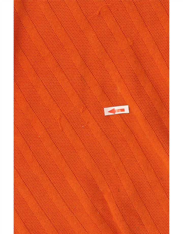 Suéter masculino Marks & Spencer Autograph com gola redonda, grande algodão laranja