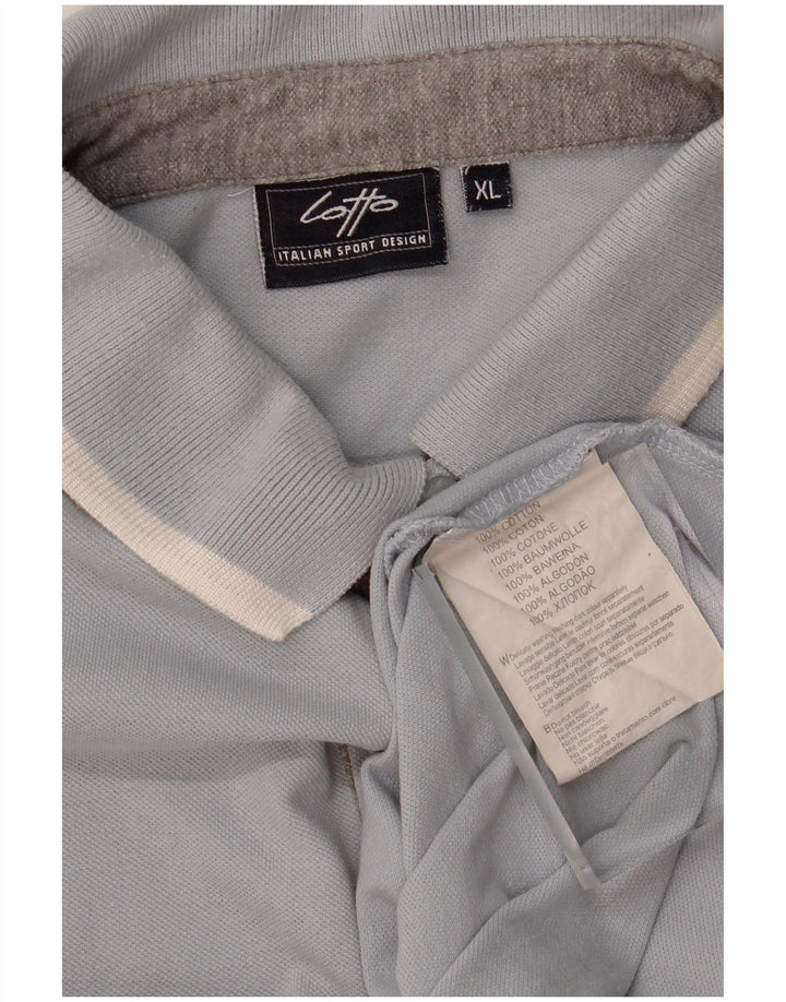 Camisa polo masculina LOTTO XL algodão azul