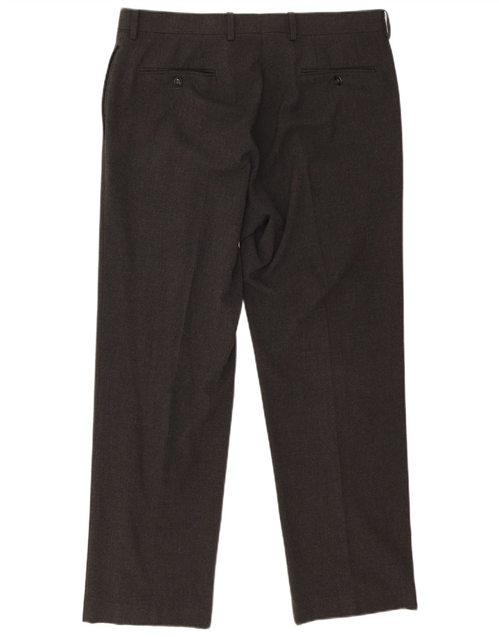 Calça masculina Calvin Klein Straight Suit W34 L29 cinza poliéster
