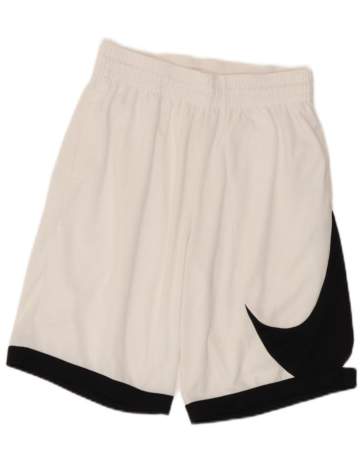 Nike Mens Dri Fit Sport Shorts Pequeno Poliéster Colorblock Branco