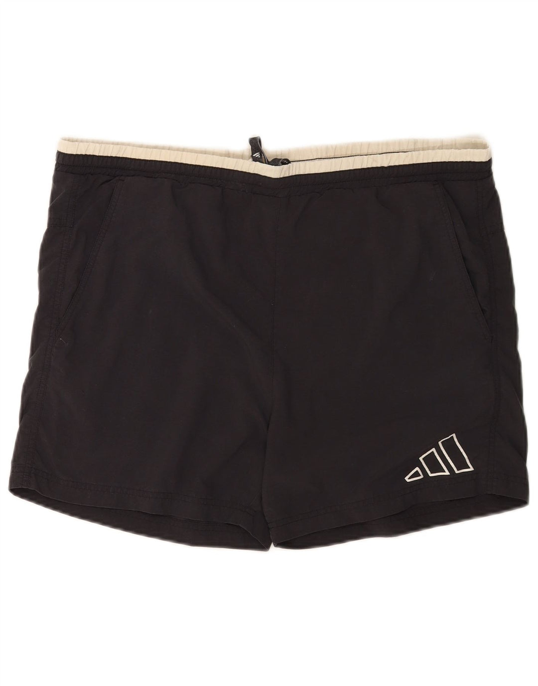 Shorts de natação masculino Adidas médio preto poliéster