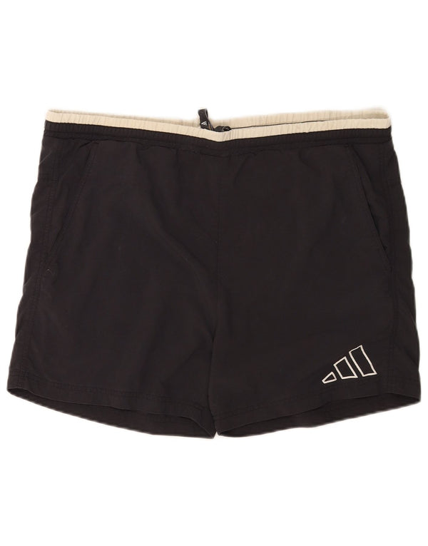 Shorts de natação masculino Adidas médio preto poliéster