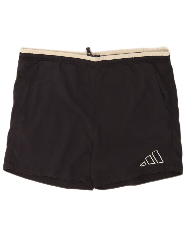 Shorts de natação masculino Adidas médio preto poliéster
