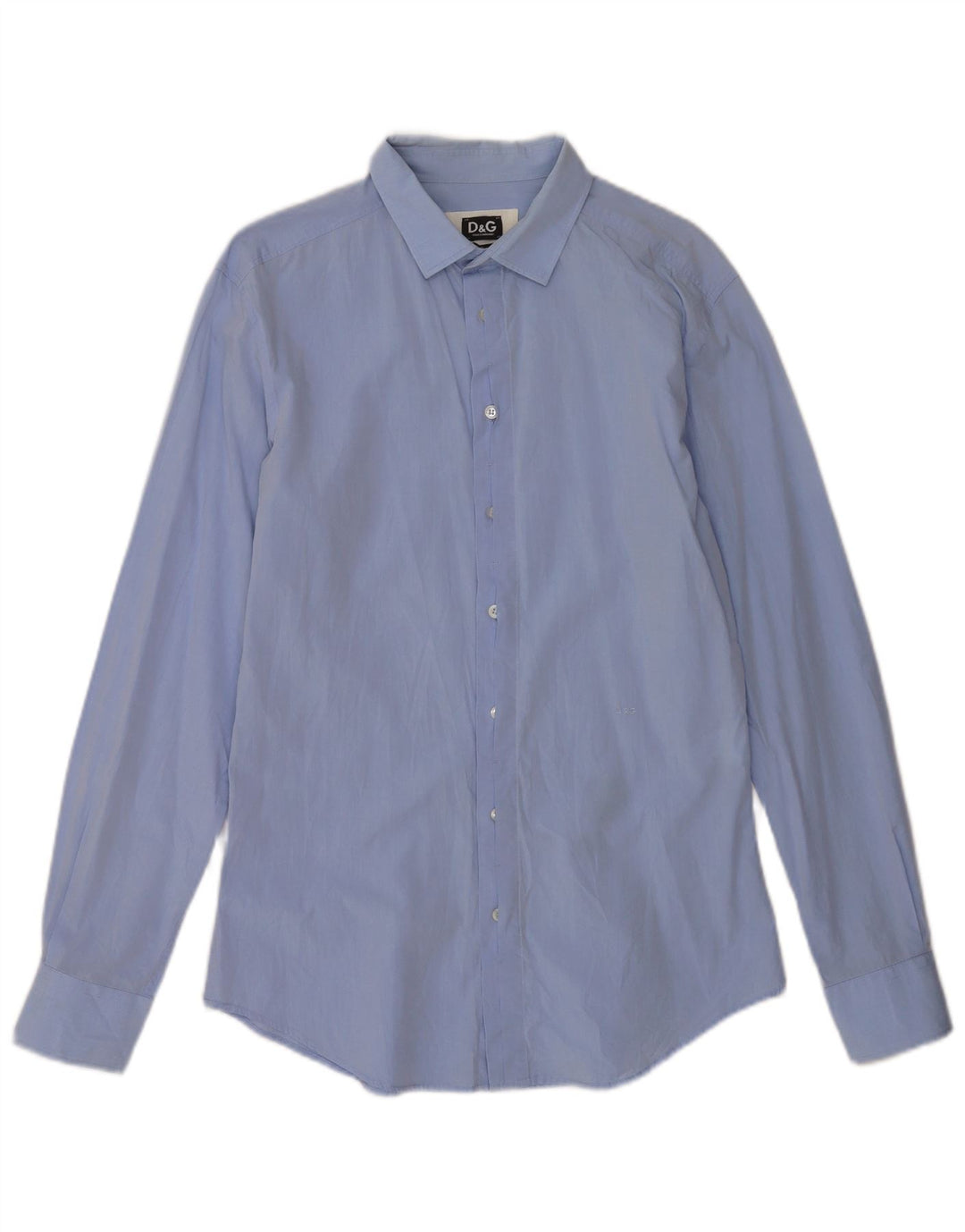 Camisa Slim Fit Masculina Dolce & Gabbana IT 50 Algodão Azul Médio