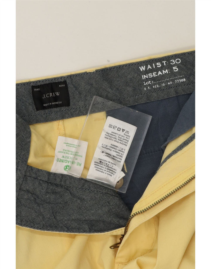 J. CREW Womens Chino Shorts W30 Medium  Yellow Cotton Vintage J. Crew and Second-Hand J. Crew from Messina Hembry 