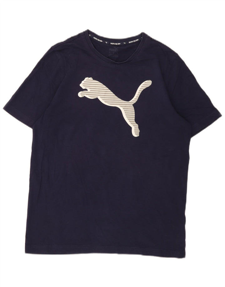 Camiseta masculina Puma Graphic Top Médio Azul Marinho