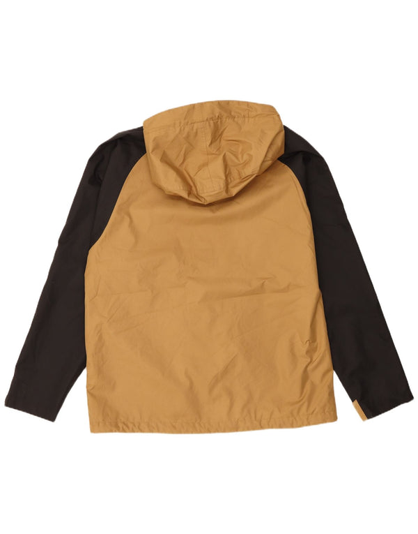 Jaqueta corta-vento masculina com capuz The North Face UK 40 grande bloco colorido bege