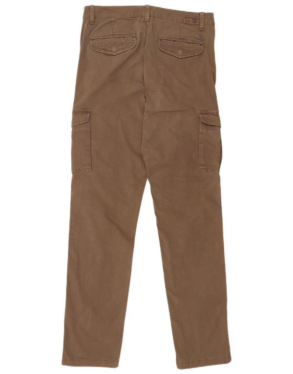 Calça cargo slim masculina Napapijri W32 L34 algodão marrom